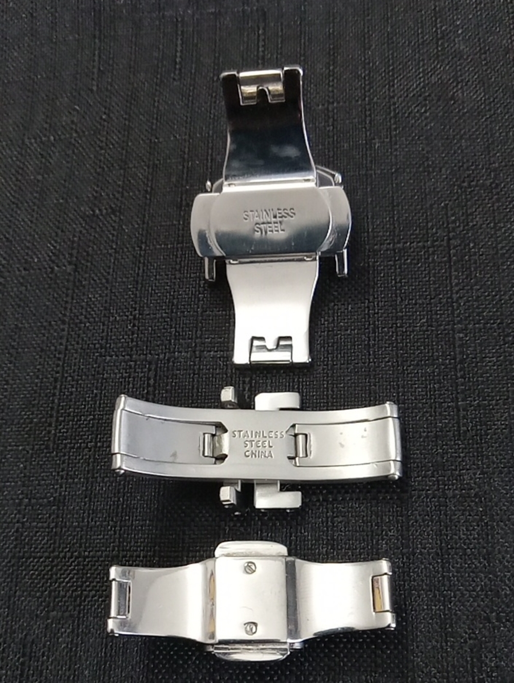 Parnis Stainless Steel Watch Band Deployment Clasp Bundle